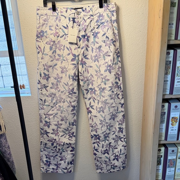 Isabel Marant Denim - Isabel Marant floral jeans, and WBT, 100% stiff cotton EU size 42